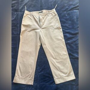 Lauren Ralph Lauren Stretch Chino Wide-Leg Cropped Pants